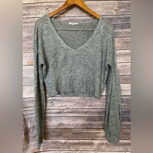 Tularosa gray cropped sweater top